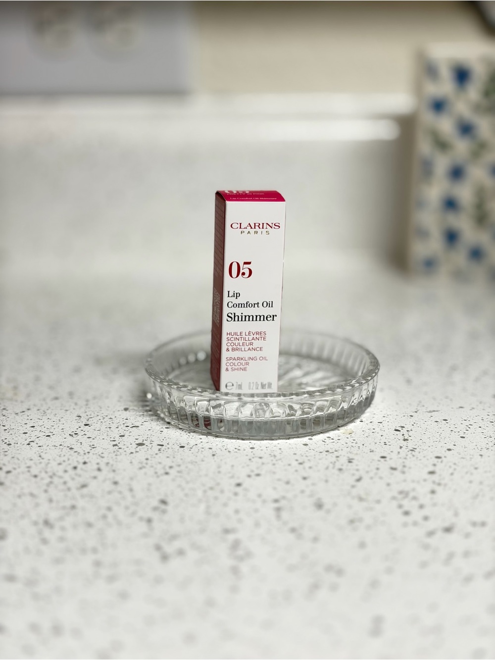 Clarins Lip Comfort Oil Shimmer 05 - Pink and White Packaging
